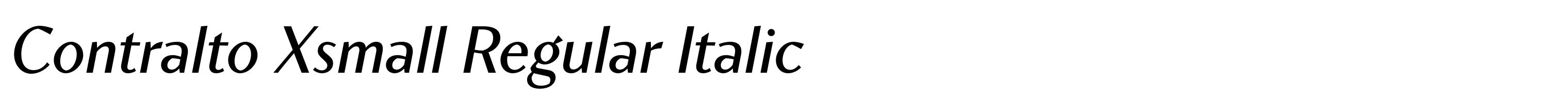 Contralto Xsmall Regular Italic